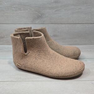 Glerups Mens Ankle Cut Out Side Cozy Wool Winter Shoes Boots Sz 46/12